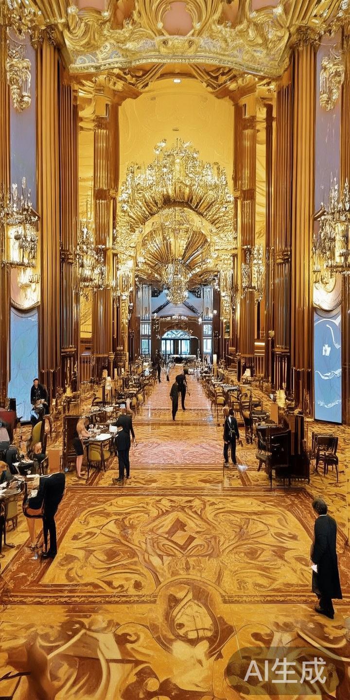 走进澳门新葡京，首先映入眼帘的是其豪华典雅的环境设
